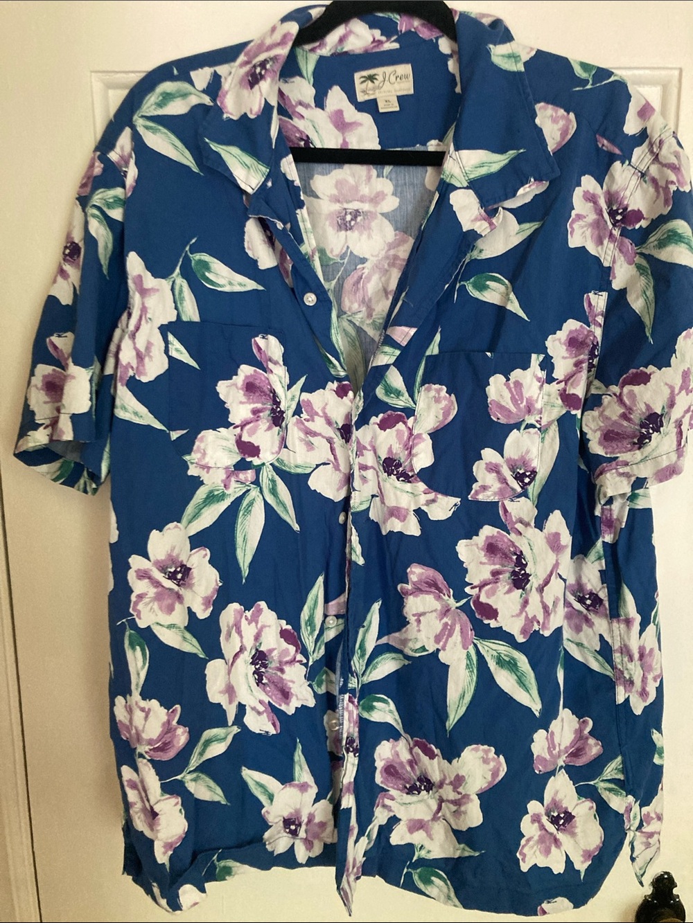 J. Crew Men’s Blue Floral Button-Up Shirt